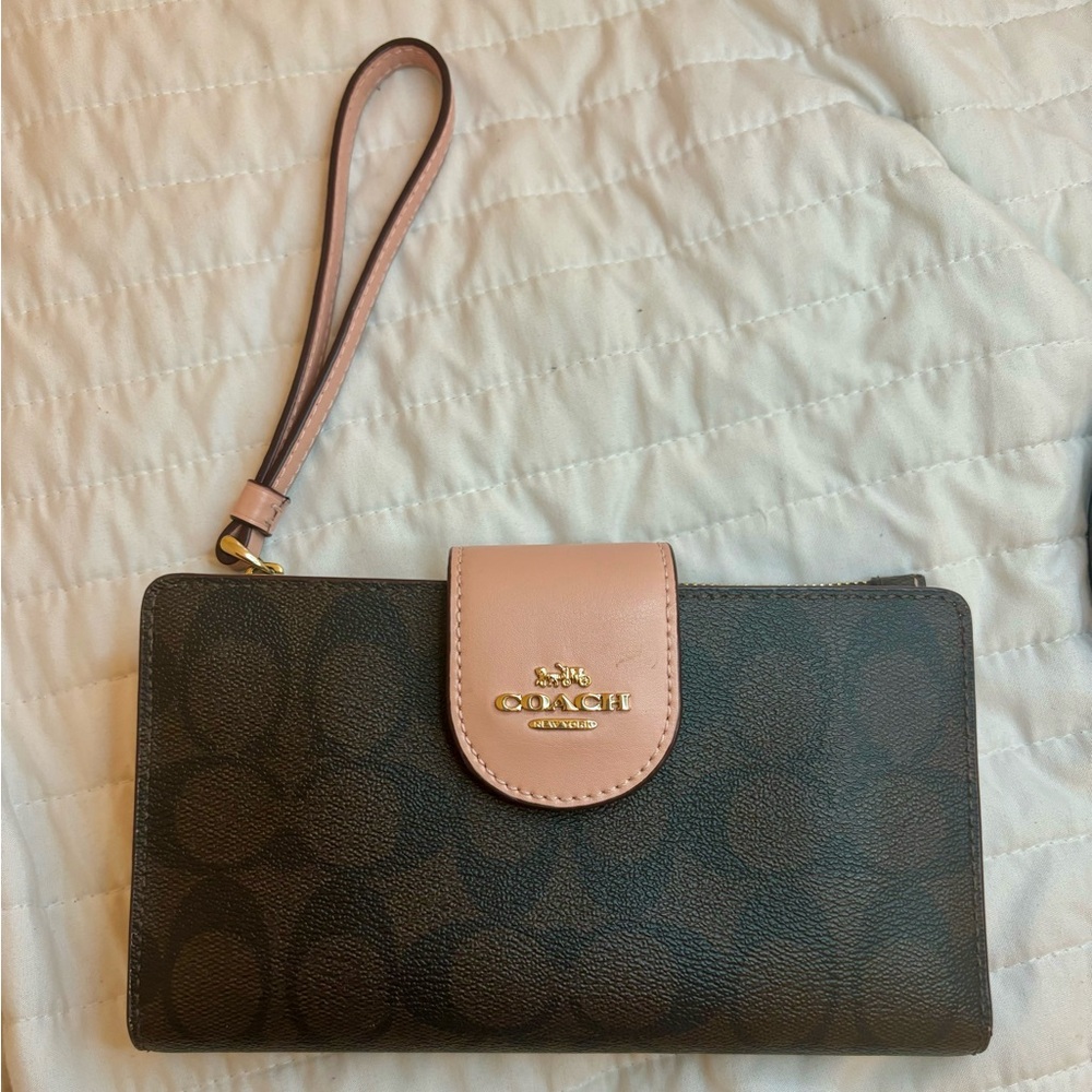 Coach Phone Wallet Brown/Shellpink